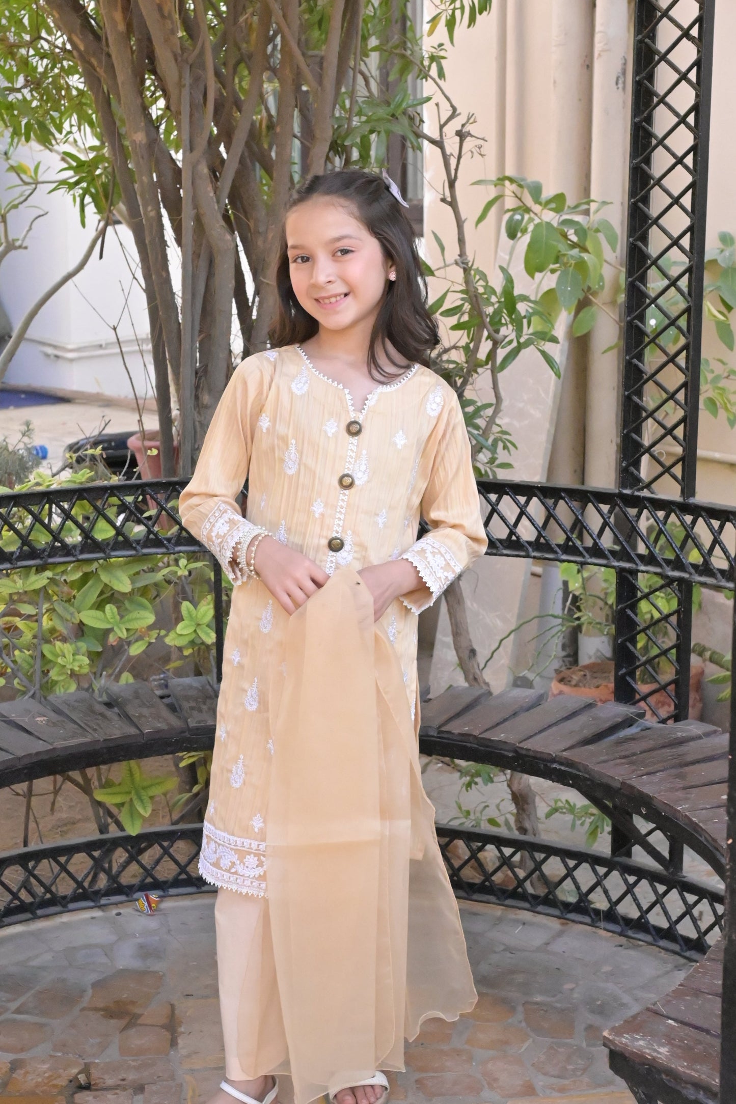 LC-3110 | Fawn Color | Casual 3 Pcs Suit | Cotton Lawn Printed